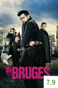 Poster for In Bruges with an average rating of 7.9.