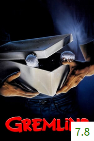 Poster for Gremlins with an average rating of 7.8.