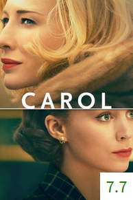 Poster for Carol with an average rating of 7.7.